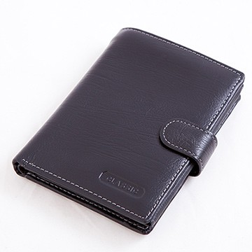 ABS愛貝斯 護照夾 直式真皮 2活頁8卡雙層鈔票層拉鍊隔層零錢層(黑)7070-026