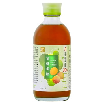 百家珍 Light果醋 紫蘇梅醋 400ml  1瓶