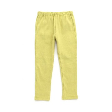 日本 BREEZE - DAISUKI 百搭鬆緊合身9分褲-羅紋-黃