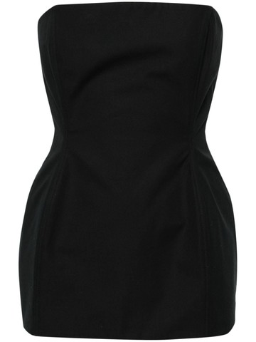Magda Butrym - strapless hourglass corset top - women - Cotton - 36 - Black