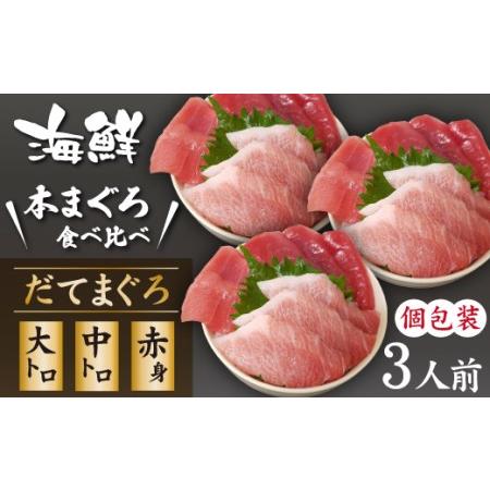 ふるさと納税 海鮮丼の具！ まぐろづくし 3人前 ／ 刺身 冷凍 食べ比べ  岩手県滝沢市