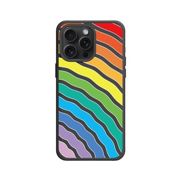 iPhone 15 Pro Max SolidX 黑 - Positive Vibes / 正好能量 - 彩虹漣漪