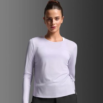 【2XU】Aero Long Sleeve 女士 暢跑透氣排汗快乾UPF防曬長袖運動上衣 | 淺紫