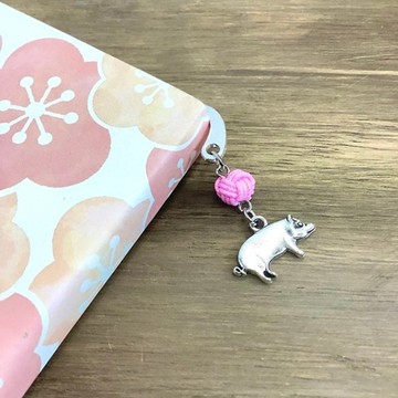 御朱印帳 書籤 水引【銀之豬】書籤 吉祥物 豬