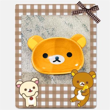 輕松熊陶瓷碗可愛卡通小熊碟子