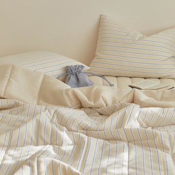 maatila 蓬鬆涼爽夏季雙面泡泡紗涼被  牛奶麵包  SS (150 x 200 cm)