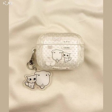 防摔耳機殼.i趣味ganadi狗小貓AirPods1/2第三代藍牙耳機保護殼適用蘋果4/5代