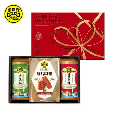 【黑橋牌】大厚禮脆片禮盒A (脆片肉乾、海苔肉酥、肉酥)