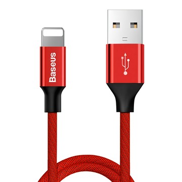 Baseus 倍思 藝紋系列 iOS充電傳輸線 鋁合金  1.8m  紅色  1條