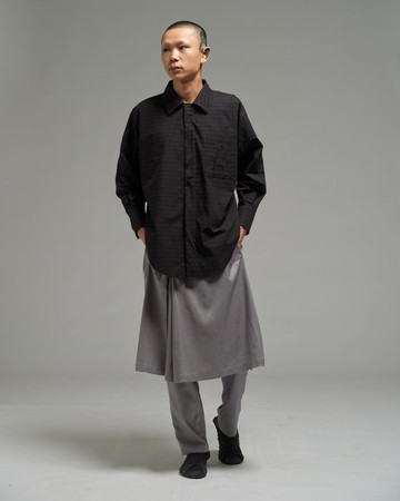 Unisex: 蝙蝠袖襯衫 (黑色)