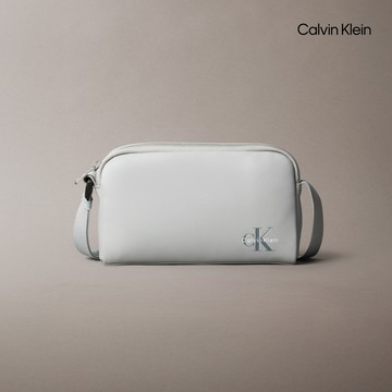 【Calvin Klein】 CK Monologo 相機包_灰色