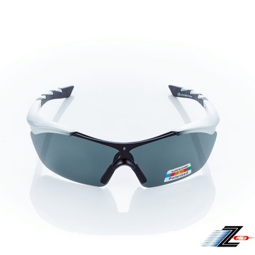 Z-POLS 質感黑銀漸層頂級TR90材質框 搭載抗UV400頂級Polarized偏光黑運動太陽眼鏡(輕巧彈性配戴)