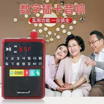 金正同款友盛達小巧精致口袋機插卡U盤藍牙錄音FM聽戲機擴音器【北歐家居生活】