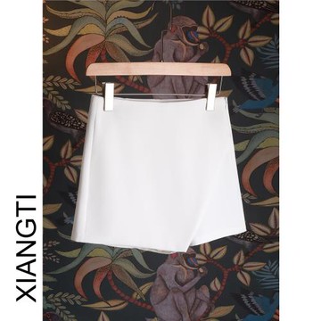 XT裙褲a字半身裙女春秋2025新款爆款白色設計感小眾法式短裙高腰