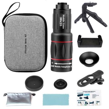 跨境熱銷手機外置長焦鏡頭光學玻璃18倍高清可調焦演唱會觀鳥鏡頭