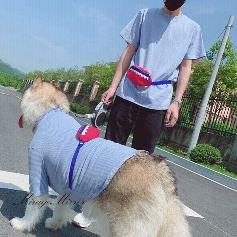 犬とお揃いコーデ 犬 ペアルック 小型犬 大型犬 夏服薄型半袖ボーダーシャツ ペットとお揃いの服 飼い主とお揃い服 オーナーとお揃い 猫とお揃い バック付き 通販 Lineポイント最大get Lineショッピング