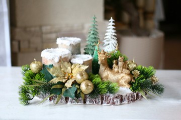 蠟燭聖誕擺飾、聖誕餐桌裝飾、聖誕佈置