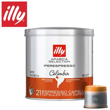 晨間咖啡不能少【illy 意利咖啡】illy咖啡膠囊21入/罐 (哥倫比亞) 生日禮 職場禮 上班提神 午茶享用 香醇美味 即享好咖啡 義大利第一咖啡品牌
