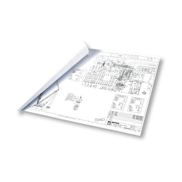 (まとめ）TANOSEEPPC・LEDプロッタ用普通紙 A0ロール 841mm×200m 3インチ紙管 素巻き 1本〔×3セット〕