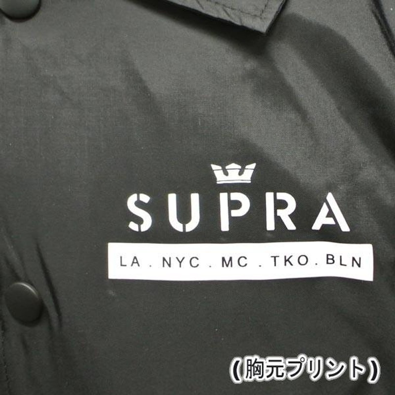 値下げしました！SUPRA/スープラ NEXUS COACHES JACKET BLACK コーチ