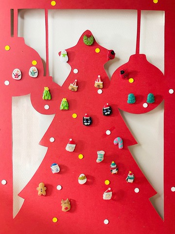 聖誕飾品 雪人公公 手繪 手作 耳環