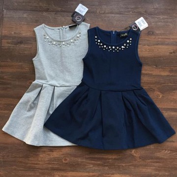 春季新款女童背心裙 中大童公主裙 女寶寶連衣裙