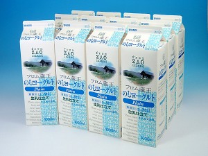 フロム蔵王のむヨーグルト1000ml×12本 送料別 冷蔵 冷凍品と同梱不可 沖縄・離島送料加算