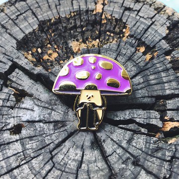 #31 孤獨毒菇 別針/胸針/扣針