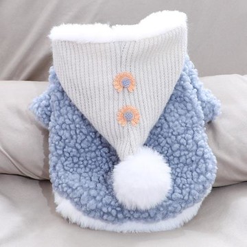 狗狗衣服冬天小體比熊防凍短袖棉服毛球大帽子小型犬保暖兩腳冬裝