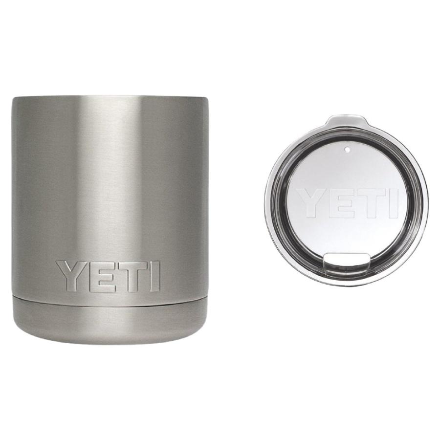 YETI Rambler 10オンス ローボール 蓋付き 真空断熱 ステンレス製、ステンレス