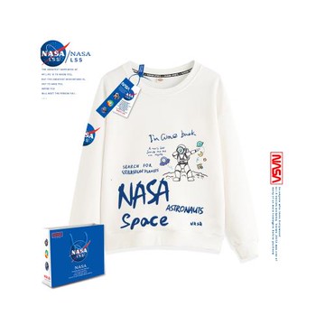NASA聯名宇航員衛衣兒童男童長袖春秋款男孩中大童時髦帥氣打底衫