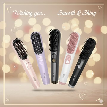 無線輕巧【SOLAC】負離子無線直髮梳 (SGT-218) 摩羯座生日/生日禮物/送女友/送閨蜜/女生禮物/交換禮物/質感禮/美髮神器/沙龍級/高顏值/約會必備