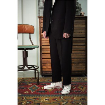 古著康正Labour union復古高腰寬松西褲新版型黑色LU194