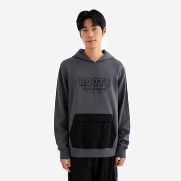 Roots 男裝-ROOTS EXPLORERS 連帽上衣-灰色