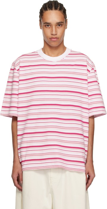 Camiel Fortgens 粉色 & 白色 Big Heavy Jersey T 恤