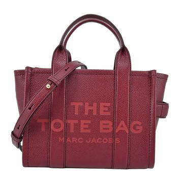 [平輸版] 【MARC JACOBS】 THE LEATHER MINI TOTE 皮革兩用托特包(迷你/櫻桃紅)真品平輸