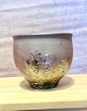 新年送禮 紫霧金蓮柴燒主人杯