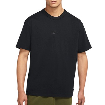 NIKE 短袖 NSW Premium Essentials Tee 男 全黑 短T 素T 刺繡 DO7393-010