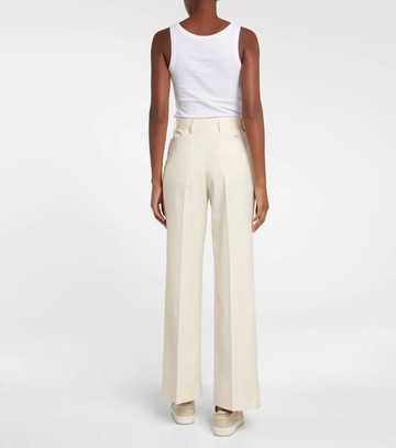 Prada Cupro high-rise wide-leg pants