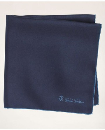 Brooks Brothers Men's Silk Pocket Square | Navy
