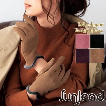 Sunlead 螢幕觸控。優雅美型淑女款保暖刷毛手套