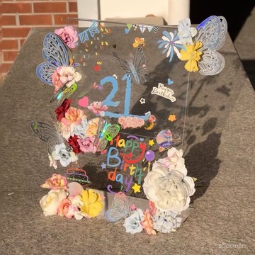 🔥臺灣出貨🔥【店鋪熱銷】小紅書衕款DIY手工蝴蝶桌麵相框A4立牌生日禮物全套材料閨蜜女友