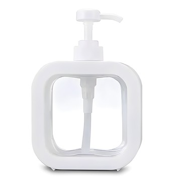 透明方形大容量給皂機 一般型 500毫升  1個  白色