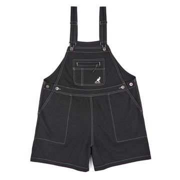 Kangol 女款 水洗 黑色 連身 吊帶褲 吊帶 短褲 6422157220