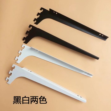 【臺灣熱賣】加厚AA柱 烤漆黑色層板託aa柱條 支撐白色託臂梯柱 左右託玻璃木板託