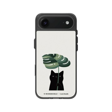 iPhone Air Clear (相機按鈕) 酷墨灰 - ilovedoodle (Lim Heng Swee) - Cat and Plant - Umbrella