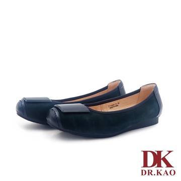 【DK氣墊鞋】氣質大方扣真皮娃娃鞋 71-5390-73 深藍
