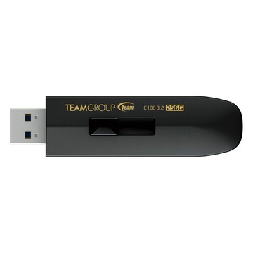Team C186 256GB USB 3.2 省力隨身碟 黑色 (終身保固)