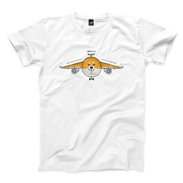 開飛機 - 白 - 中性版T恤