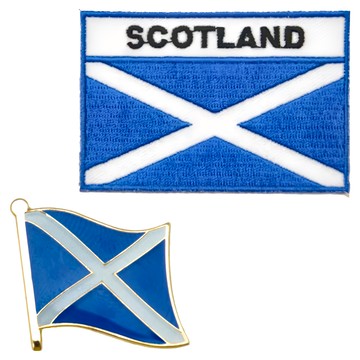A-ONE 匯旺蘇格蘭國旗刺繡 + 國旗別針套裝  蘇格蘭